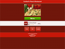 Tablet Screenshot of cardinalspizzarestaurant.com